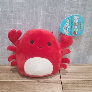 NWT 5" Carlos the Red Crab Squishmallow plush Flaw